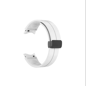 Bracelet de montre sport Galaxy unisexe blanc GL001, résistant à l'eau, en silicone souple et léger, durable, 20-22 mm, boucle magnétique en acier inoxydable - Product Image 1