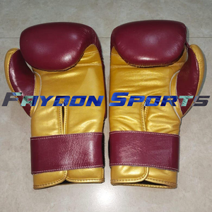 ถุงมือชกมวยหนังสองสีคุณภาพสูง พร้อมโลโก้สั่งทำพิเศษ ปิดด้วยแถบตีนตุ๊กแก สำหรับฝึกซ้อม MMA คิกบ็อกซิ่ง และการต่อสู้ - Product Image 3
