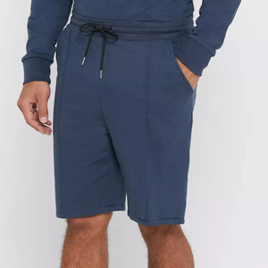 Conjunto de 2 piezas ajustado de verano de talla grande personalizado de alta calidad para hombre, jersey de manga larga transpirable, Sudadera con capucha, pantalones cortos informales estampados para - Product Image 3