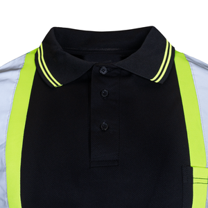 เสื้อโปโลโพลีเอสเตอร์ 100% แบบกำหนดเอง แถบสะท้อนแสงแบบมองเห็นได้ชัดเจน แขนยาว ชุดทำงาน ยูนิฟอร์ม เสื้อทำงานเพื่อความปลอดภัยที่มองเห็นได้ชัดเจน - Product Image 5