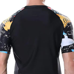Chemise de compression sublimée Logo personnalisé T-shirts de gymnastique pour hommes Léger Respirant Entraînement musculaire Running Rash Guard - Product Image 5