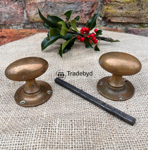 ลูกบิดลิ้นชักทองเหลืองทำมือแบบวินเทจสำหรับตู้เสื้อผ้าลิ้นชักห้องนั่งเล่นทนทานต่อสิ่งแวดล้อม - Product Image 1