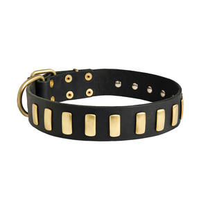 Grand collier en cuir clouté pour chiens et chiens, taille design personnalisée et couleur, collier pour chien en cuir - Product Image 3