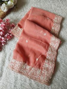 เสื้อเบลาส์ Saree ชนเผ่าผ้ากรุบกรอบดีไซน์เนอร์สุดพิเศษสำหรับผู้ใหญ่ชุดปาร์ตี้งานแต่งงานสไตล์อินเดียที่สวยงาม - Product Image 4