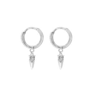 Pendientes de Plata Pura Zarkan, Estilo Bala, con Baño de Oro, Diseño Moderno con Puntas Religiosas, para Bodas, Fiestas o Regalos - Product Image 5