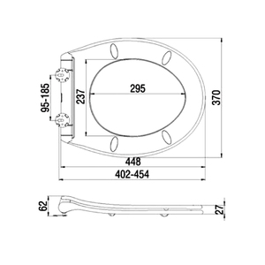 Wc bianco lucido termoplastico serie scuro con chiusura ad attrito 1 - Product Image 6