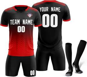 Maillot de football personnalisé respirant à séchage rapide, maillot de football de haute qualité pour les équipes, 100% polyester, col en V, manches courtes, toutes saisons - Product Image 5