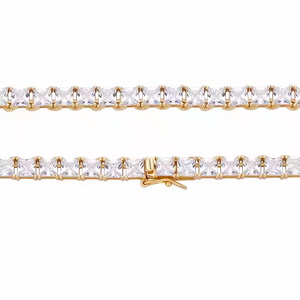 สร้อยคอโซ่เพชรโมอิสสีเงิน925สดใสขนาด18นิ้วแบบคลาสสิกเครื่องประดับหรูหราเป็นประกายระดับพรีเมียมสำหรับผู้ชายและผู้หญิง - Product Image 5