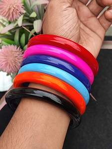 Premium Waterproof Resin Bangles Set for Ladies Elegant Styling Custom Colors Cute Design-Fashion Accessory for Special - Product Image 2