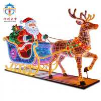 Wasserdichte LED-Weihnachtsmann-Rentier-Schlitten-Laterne Weihnachtsthemen-Beleuchtungsdekoration für Feiertagsdekoration