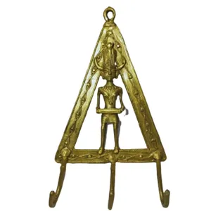 金属黄铜钥匙钩衣架复古设计壁挂单元衣架和导轨钥匙架用于钥匙金色挂钩