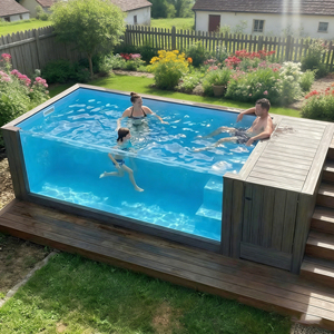 Contenedor Personalizado de Fibra de Vidrio para Piscina Elevada con Características Resistentes a los Rayos UV y a la Corrosión, Piscina Exterior - Product Image 3