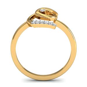 Unisex Latest Unique <b>Brass</b> Wedding <b>Ring</b> Dainty Zircon Gemstone Bezel Setting Engagement Jewelry for Men Women 18K Gold Plated - Product Image 3
