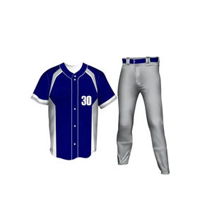 Nouvel arrivage d'uniformes de baseball de haute qualité pour hommes adultes ensembles respirants à séchage rapide avec bouton personnalisé vêtements de sport grande taille - Product Image 6