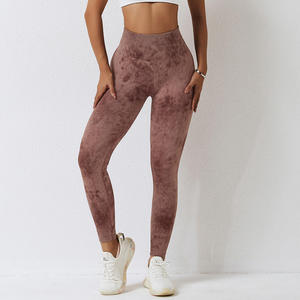 Hot Sale High Waist Quick Drying Peach Hip <b>Butt</b> <b>Lift</b> Yoga Pants for Women Tie-Dye Seamless <b>Leggings</b> with Elastic Closure - Product Image 6