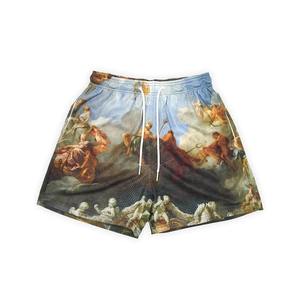 <b>Men's</b> High-Performance Quick-Dry Mesh <b>Shorts</b> with Solid <b>Pattern</b> Sublimation Transfer Print for Gym and Outdoor Workouts - Product Image 1