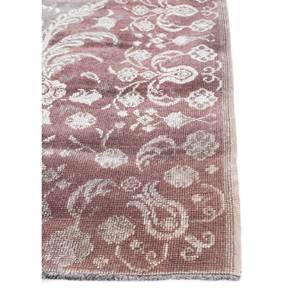 Tapis Azalea noué à la main en laine et soie, motif floral rouge et orange, pour la décoration de la maison et du salon, tapis de couloir 9x12 - Pae-6127 - Product Image 4