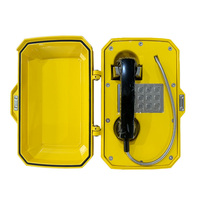 Téléphone d'urgence étanche, robuste, filaire, pour communication SOS en extérieur avec haut-parleur et clavier rétroéclairé