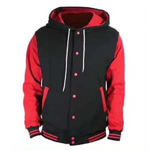 Chaquetas de bombardero personalizadas para hombre en blanco, venta al por mayor, chaqueta universitaria de lana y cuero para amantes, chaqueta de béisbol para hombre - Product Image 5