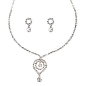 Soha Fashion Austrian Stone <b>Silver</b> Plated <b>Necklace</b> <b>Set</b> 1102402 Chic Jewelry for Women - Product Image 1