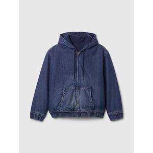 Sudaderas con capucha clásicas de mezclilla en blanco Logotipo personalizado Chaqueta de mezclilla azul lavada vintage con capucha Ropa de mezclilla para hombres - Product Image 2