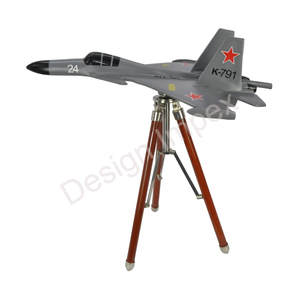 Lớn Die Cast nhôm máy bay chiến đấu máy bay phản lực màu xám bột tráng bán buôn tuyệt vời chiến đấu máy bay mô hình showpiece Với Chân Đứng - Product Image 5