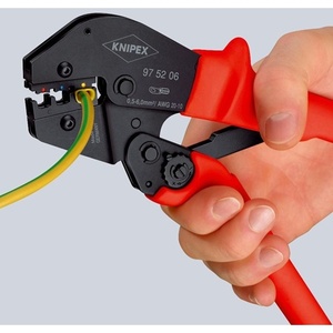 Alicates de crimpado KNIPEX de 250 mm, 0.5-6 mm (AWG 20-10), 572 g, producto de herramientas y utensilios - Product Image 6
