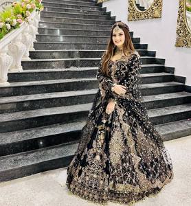 green emerald velvet dress Buy Shoppingover Bollywood Floor Length embroidery work Indian ethnic Dress-Black  Color at Amazon.in main image 1