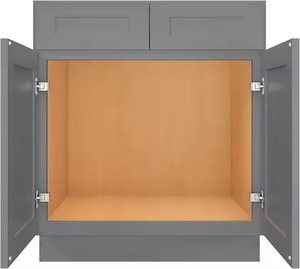 Gabinete de fregadero de cocina Modular de madera de PVC de melamina de chapa moderna de lujo diseños directos de Vietnam - Product Image 2