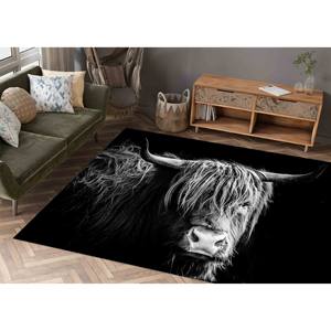 Alfombra con Estampado Natural - Diseño de Toro Salvaje para Salón, Cocina y Otras Áreas, con Pelo Suave - Product Image 2