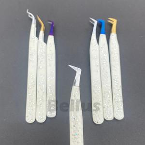 Pinzas de extensión de pestañas blancas Pinzas de pestañas con logotipo personalizado Fabricantes Herramientas de pestañas de etiqueta privada para extensiones - Product Image 5