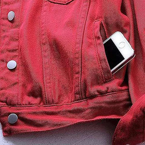 Veste en jean classique décontractée tendance pour homme, style streetwear, dernière tendance, col montant, vente chaude - Product Image 3