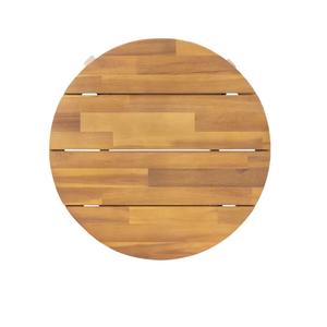 Table à manger d'extérieur en bois d'acacia naturel de conception moderne OEM petite table d'appoint pliable durable pour l'entrée à l'école et à l'hôpital - Product Image 4