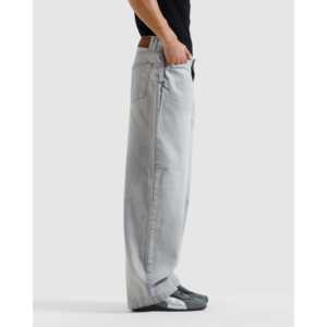 กางเกงยีนส์ทรงหลวมสไตล์วินเทจ ขากว้างทรงบาน เอวสูง สไตล์สตรีทแวร์ ผ้าเดนิม ตกแต่งคริสตัลเพชร สีสันสำหรับฤดูหนาว - Product Image 1