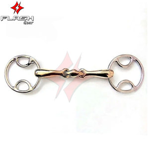 Mèche à anneau lâche sur mesure avec 3 anneaux Design French Link Embouchure Culotte Western en acier inoxydable de haute qualité - Product Image 4