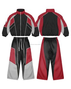 Wholesale Winter Casual Solid Blank Customized Logo <b>Embroidery</b> Breathable Lightweight Tracksuits Men's Nylon Windbreaker <b>Set</b> - Product Image 1