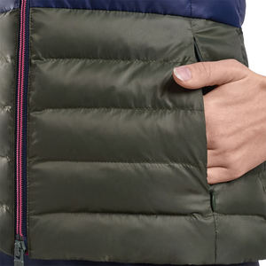 Chaleco acolchado al por mayor para mujer prendas de vestir exteriores cuello levantado ligero cremallera color bloque acolchado chaleco transpirable con el mejor OEM - Product Image 4