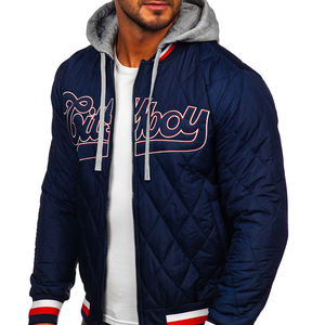 Vestes de baseball en flanelle à carreaux pour hommes - Product Image 4