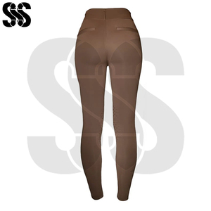 Pantalons d'équitation durables pour femmes, résistants à l'abrasion, en polyester/spandex, lavables en machine, pantalons d'équitation longs et durables - Product Image 2
