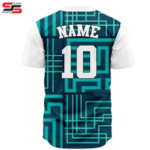 Chemise de baseball 100% Polyester Team USA Youth Vintage Mesh Broderie pour hommes Sublimation Baseball Jersey - Product Image 4