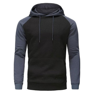 Sweat à capuche matelassé bicolore pour homme |   Sweat-shirt d'hiver chaud en coton 100% Streetwear Logo personnalisé OEM/ODM Respirant Séchage rapide - Product Image 1
