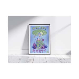 Póster Enmarcado de Rick y Morty de Estilo Moderno, Material de Lienzo, Decoración de Pared para Cumpleaños, Póster de Papel - Product Image 3