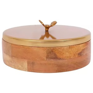 Cacerola de Madera Resistente con Interior de Acero Inoxidable y Tapa de Vidrio para Servir Comidas Calientes y Frescas - Product Image 3