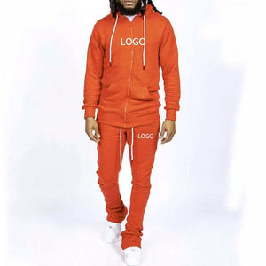 Chándales personalizados chaqueta pantalón conjunto al por mayor sudadera de algodón de impresión de dos piezas Jogger Jogging traje para los hombres - Product Image 4