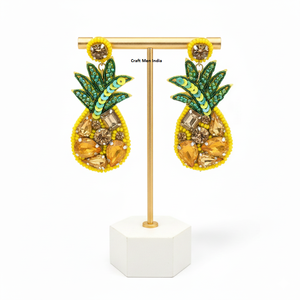 Pendientes de Cuentas de Arroz Trenzadas Hechos a Mano, Estilo Vintage, con Flores Coloridas - Product Image 5