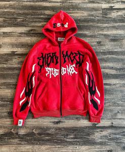 Sweat à capuche avec fermeture éclair des fabricants de vêtements personnalisés Sweat à capuche avec fermeture éclair complète de haute qualité Veste unisexe avec fermeture éclair intégrale à capuche - Product Image 4