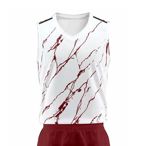 Uniforme de basket-ball de couleur unie sur mesure nouveau design maillot sans manches uniforme de basket-ball unisexe style personnalisé - Product Image 4