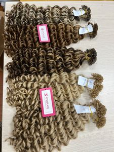 Extension de cheveux naturels bouclés, Deep Wavy, i-tip, Microlink, Balayage, extension, 1g/tip, pas d'enchevêtrement, pas de perte - Product Image 5