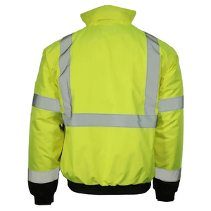 Safety Vest Construction Logo High Visibility Led Work Engineer <b>Jacket</b> Pockets Zipper Reflective Ronpex Unisex Needle Detection - Product Image 5