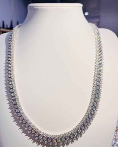 Cadena Cubana Iced Out Chahine para Hombre, Plata de Ley 925, Diamantes Moissanite de Corte Baguette, 18mm VVS - Product Image 6